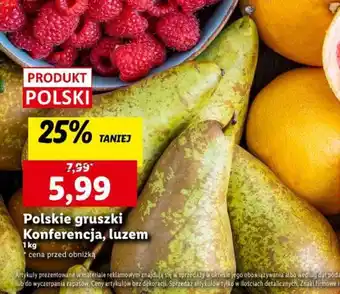 Lidl Polskie gruszki Konferencja 1kg oferta