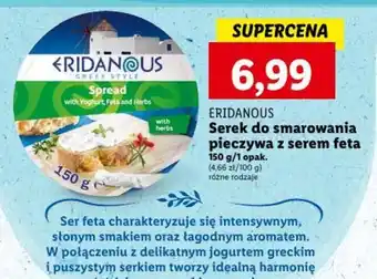 Lidl ERIDANOUS Serek do smarowania pieczywa z serem feta 150 g oferta