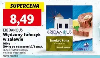 Lidl ERIDANOUS Wędzony tuńczyk w zalewie 160g oferta