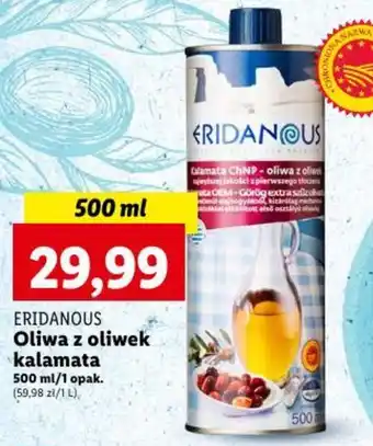Lidl ERIDANOUS Oliwa z oliwek kalamata 500ml oferta