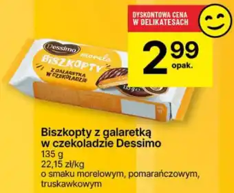 Delikatesy Centrum Biszkopty z galaretką w czekoladzie Dessimo 135 g oferta