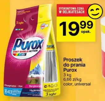Delikatesy Centrum Proszek do prania Purox 3 kg oferta