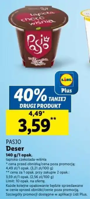 Lidl PASJO Deser 140g oferta