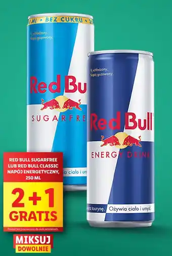 Lidl RED BULL SUGARFREE LUB RED BULL CLASSIC NAPÓJ ENERGETYCZNY 250ml oferta