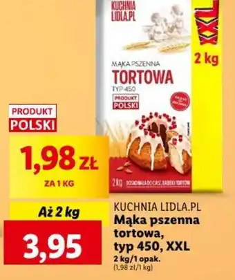 Lidl KUCHNIA LIDLA.PL Mąka pszenna tortowa, typ 450 2kg oferta