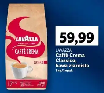 Lidl LAVAZZA Caffè Crema Classico, kawa ziarnista 1 kg oferta
