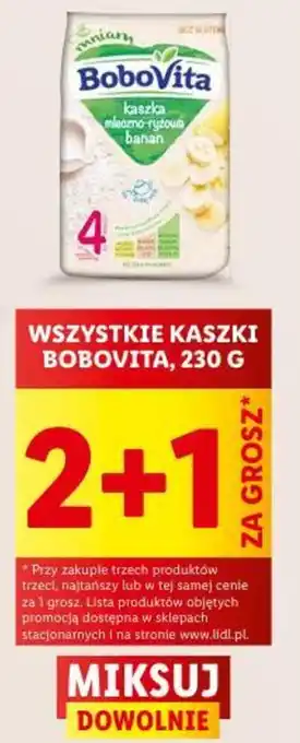 Lidl WSZYSTKIE KASZKI BOBOVITA 230 G oferta
