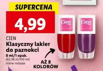 Lidl CIEN Klasyczny lakier do paznokci 8ml oferta