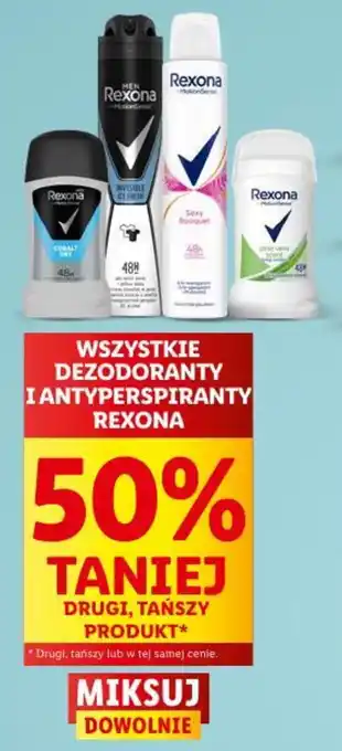 Lidl WSZYSTKIE DEZODORANTY I ANTYPERSPIRANTY REXONA oferta