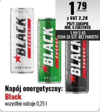Eurocash Napój energetyczny: Black 0,25L oferta