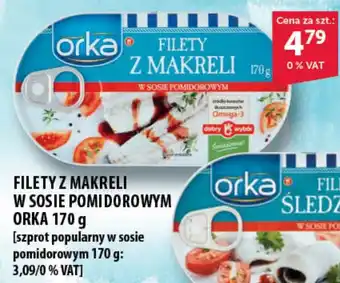 Eurocash Cash & Carry FILETY Z MAKRELI W SOSIE POMIDOROWYM ORKA 170 g oferta