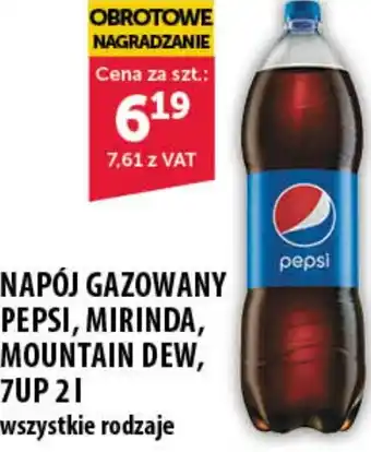 Eurocash Cash & Carry NAPÓJ GAZOWANY PEPSI, MIRINDA, MOUNTAIN DEW, 7UP oferta