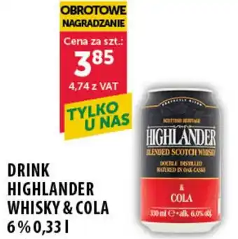 Eurocash Cash & Carry DRINK HIGHLANDER WHISKY & COLA oferta