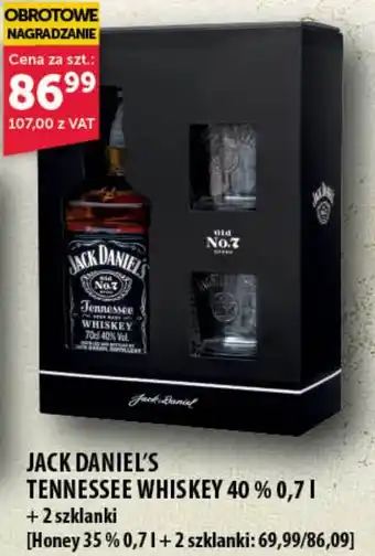 Eurocash Cash & Carry JACK DANIEL'S TENNESSEE WHISKEY 40 % 0,7 L +2 szklanki oferta