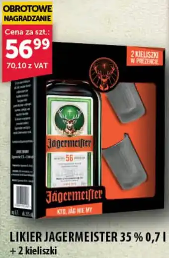 Eurocash Cash & Carry LIKIER JAGERMEISTER 35 % 0,7L + 2 kieliszki oferta