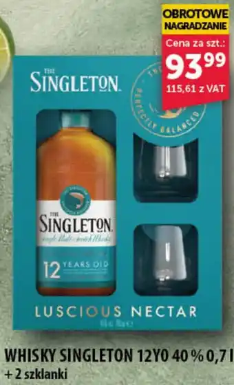 Eurocash Cash & Carry WHISKY SINGLETON 12YO 40% 0,7L +2 szklanki oferta