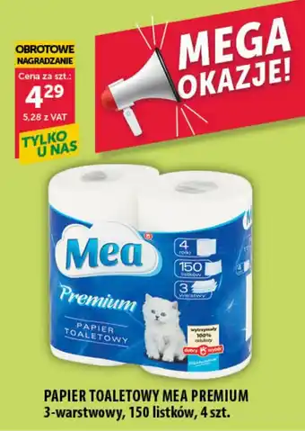 Eurocash Cash & Carry PAPIER TOALETOWY MEA PREMIUM 3-warstwowy, 150 listków, 4 szt. oferta