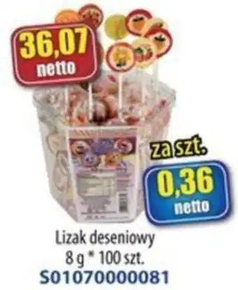 Lizak deseniowy 8 g* 100 szt.