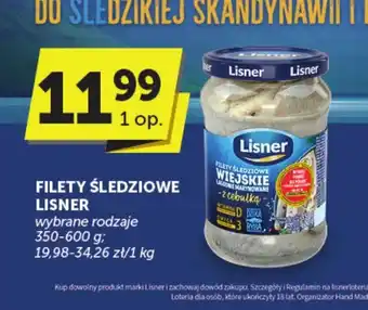 Groszek FILETY ŚLEDZIOWE LISNER 350-600 g oferta