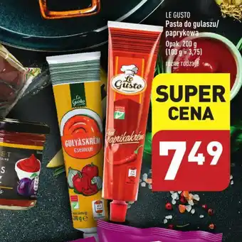 ALDI LE GUSTO Pasta do gulaszu/ paprykowa 200 g oferta
