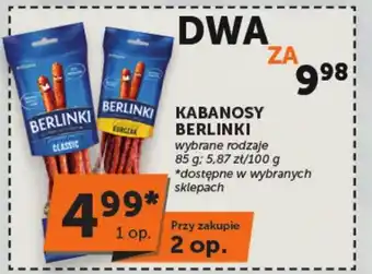 Groszek KABANOSY BERLINKI 85 g oferta
