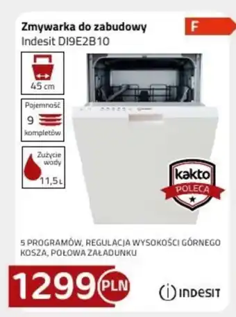 Kakto Zmywarka do zabudowy Indesit oferta