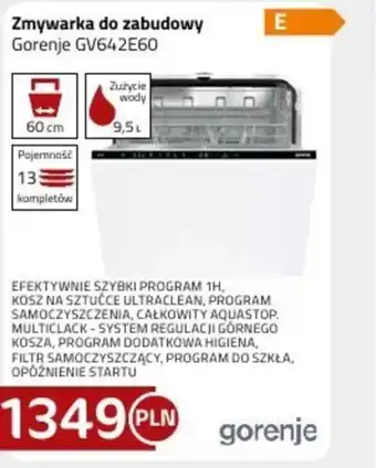 Kakto Zmywarka do zabudowy Gorenje oferta