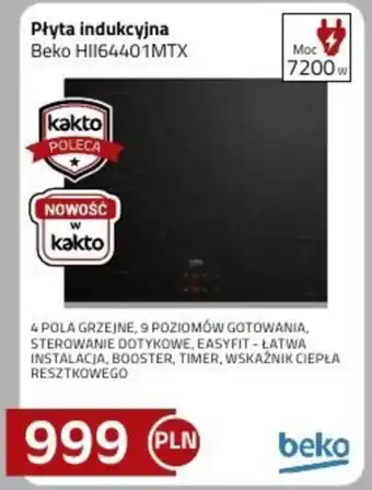 Kakto Płyta indukcyjna Beko oferta