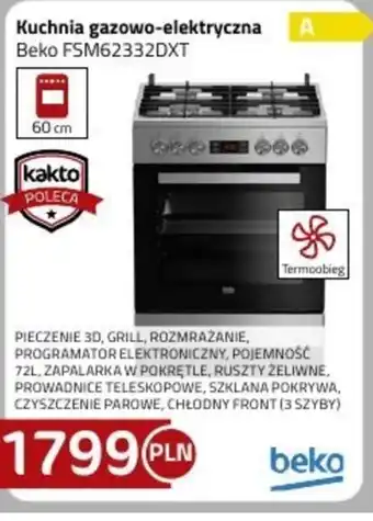 Kakto Kuchenka gazowo-elektryczna Beko oferta