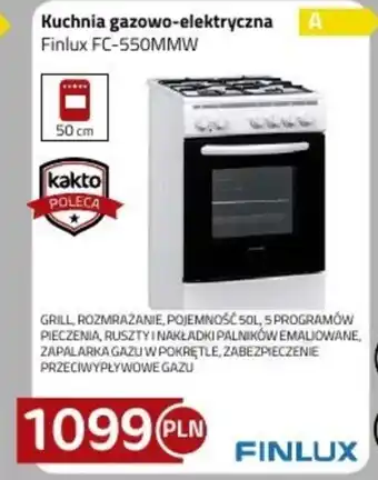 Kakto Kuchenka gazowo-elektryczna Finlux oferta