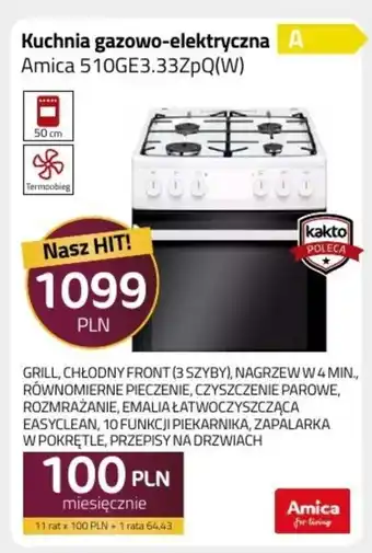 Kakto Kuchenka gazowo-elektryczna Amica oferta