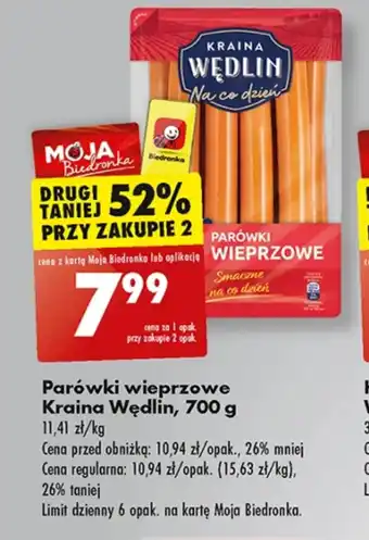 Biedronka Parówki Kraina Wędlin oferta