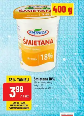 Polomarket Śmietana 18% OSM w Piątnicy, 400 g oferta