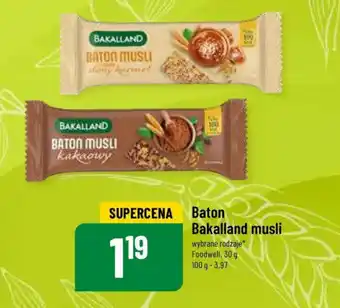 Polomarket Baton Bakalland musli Foodwell 30 g oferta