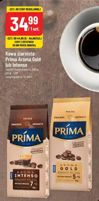 Polomarket Kawa ziarnista Prima Aroma Gold lub Intenso Jacobs Douwe Egberts 900 g oferta