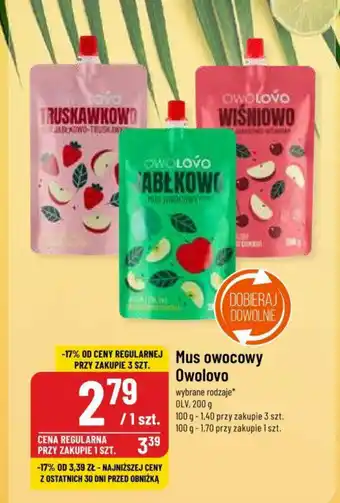 Polomarket Mus owocowy Owolovo OLV 200g oferta