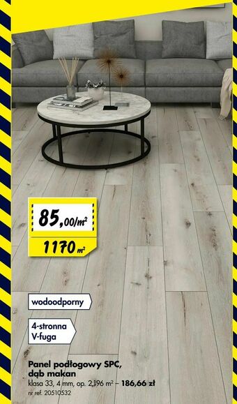 Bricoman Panel podłogowy SPC, dąb makan oferta