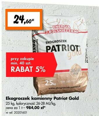Bricoman Ekogroszek kamienny Patriot Gold oferta