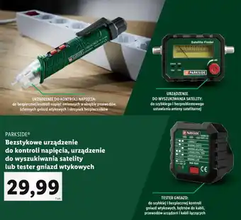 Lidl PARKSIDE Bezstykowe urządzenie do kontroli napięcia urządzenie do wyszukiwania satelity lub tester gniazd wtykowych oferta