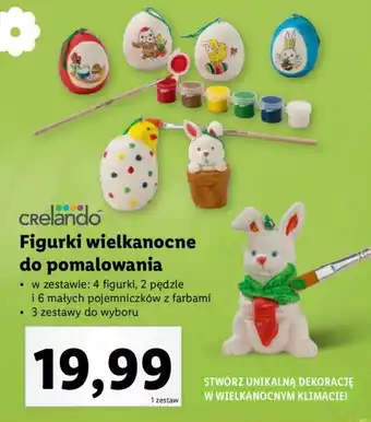 Lidl Crelando Figurki wielkanocne do pomalowania oferta