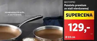 Lidl MASTERPRO Patelnia premium ze stali nierdzewnej 24cm oferta