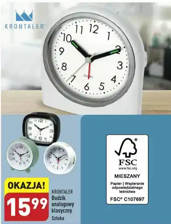 ALDI KRONTALER Budzik analogowy klasyczny oferta