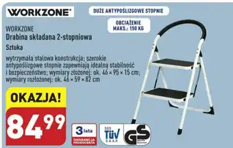 ALDI WORKZONE Drabina składana 2-stopniowa oferta