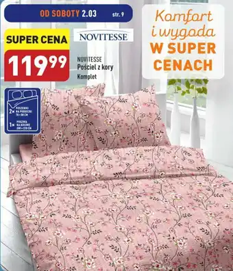 ALDI NOVITESSE Pościel z kory 70x80/200x220cm oferta