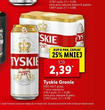 Lidl Tyskie Gronie oferta