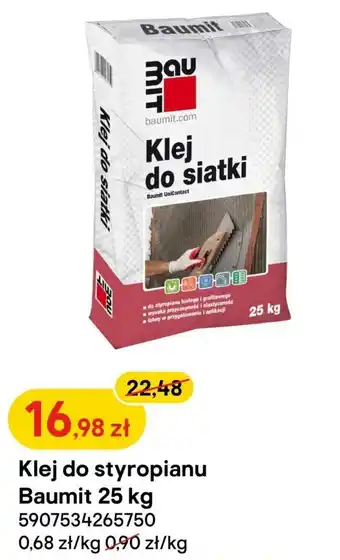 Castorama Klej do styropianu Baumit 25kg oferta