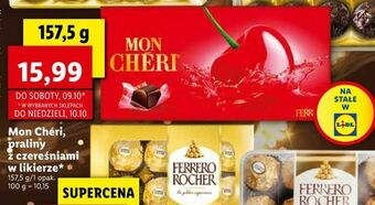 Lidl Mon Chéri, praliny z czereśniami w likierze oferta