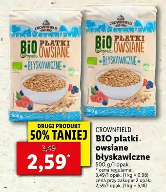 Lidl BIO płatki owsiane błyskawiczne oferta