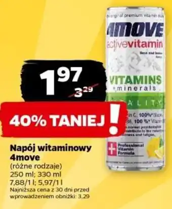 Netto Napój witaminowy 4move 250ml oferta