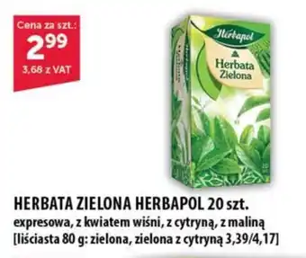 Eurocash HERBATA ZIELONA HERBAPOL 20 szt. oferta